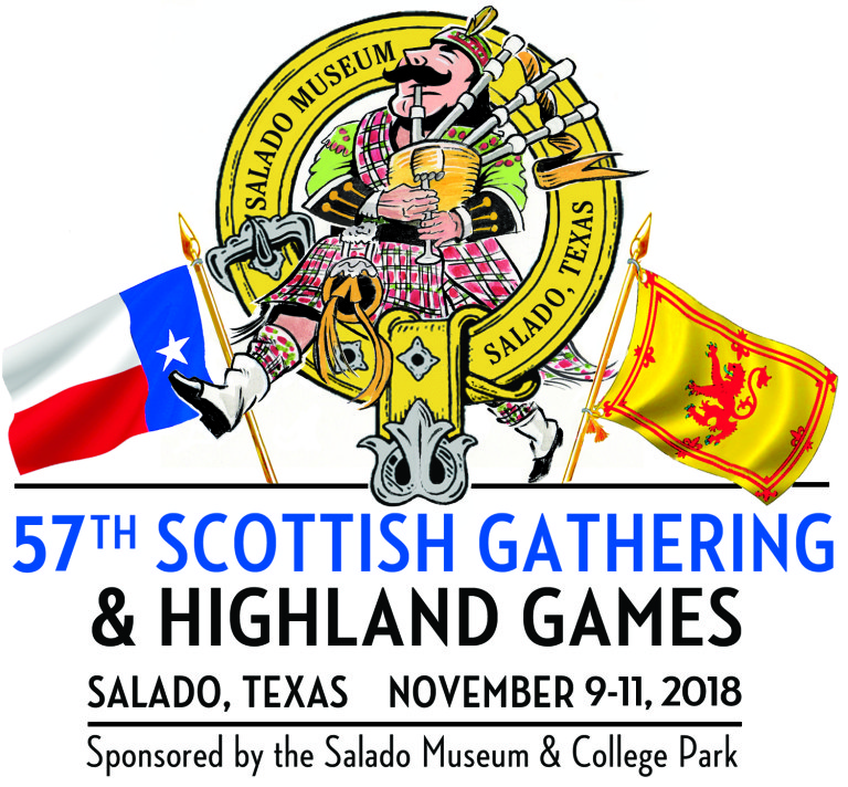 Logo for the Salado Museum 57th Annual Scottish Gathering and Highland Games